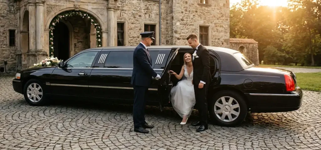 Offer wedding limo chauffeur